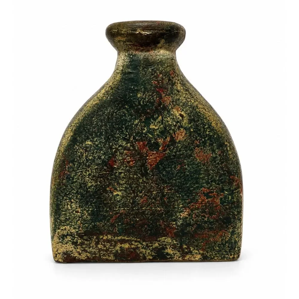 Vintage Southwest Kokopelli Art Pottery Vase Rustic Tribal Decor Bottle Vase